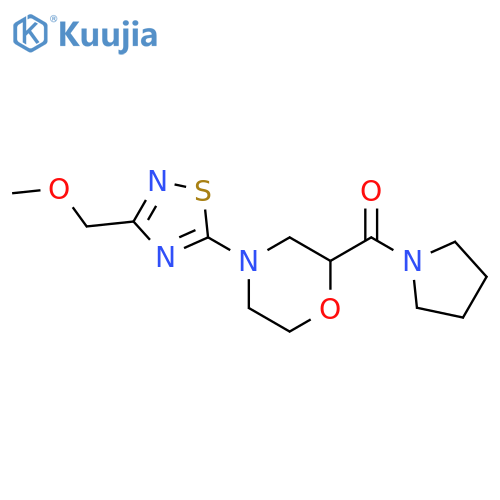4-[3-(methoxymethyl)-1,2,4-thiadiazol-5-yl]-2-(pyrrolidine-1-carbonyl)morpholine structure