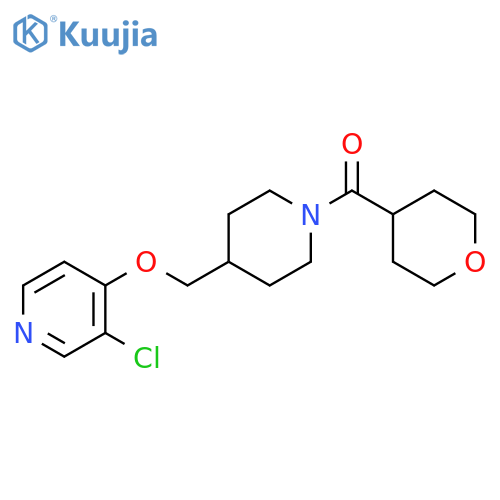 3-chloro-4-{[1-(oxane-4-carbonyl)piperidin-4-yl]methoxy}pyridine structure
