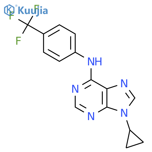9-cyclopropyl-N-[4-(trifluoromethyl)phenyl]-9H-purin-6-amine structure