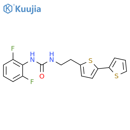 3-(2-{[2,2'-bithiophene]-5-yl}ethyl)-1-(2,6-difluorophenyl)urea structure