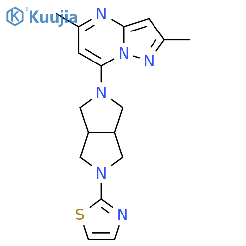 2-(5-{2,5-Dimethylpyrazolo[1,5-a]pyrimidin-7-yl}-octahydropyrrolo[3,4-c]pyrrol-2-yl)-1,3-thiazole structure