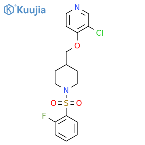 3-Chloro-4-{[1-(2-fluorobenzenesulfonyl)piperidin-4-yl]methoxy}pyridine structure
