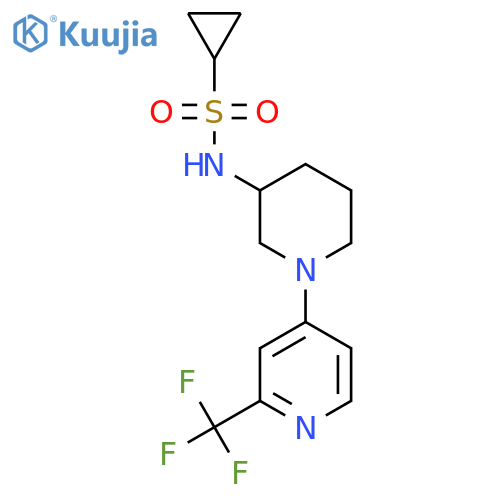 N-{1-[2-(trifluoromethyl)pyridin-4-yl]piperidin-3-yl}cyclopropanesulfonamide structure