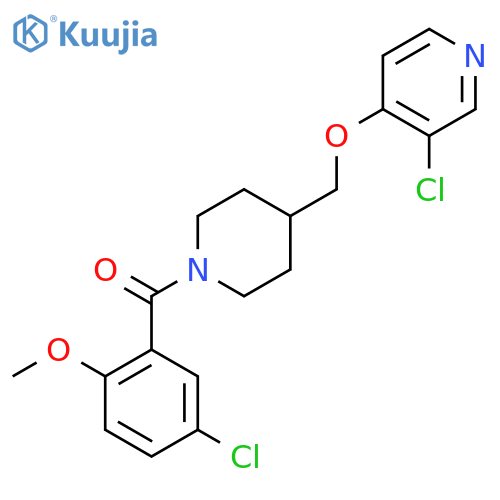 3-Chloro-4-{[1-(5-chloro-2-methoxybenzoyl)piperidin-4-yl]methoxy}pyridine structure