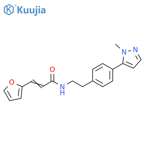 (2E)-3-(furan-2-yl)-N-{2-[4-(1-methyl-1H-pyrazol-5-yl)phenyl]ethyl}prop-2-enamide structure