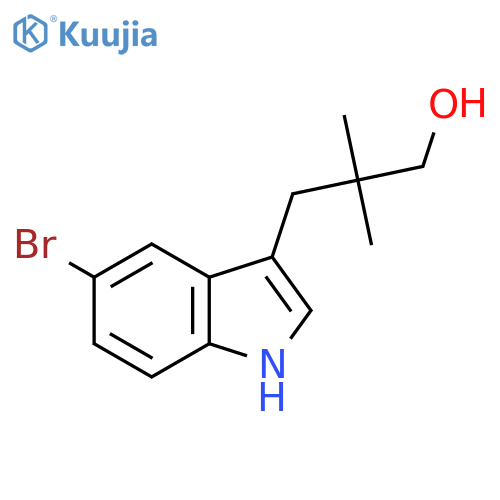3-(5-bromo-1H-indol-3-yl)-2,2-dimethylpropan-1-ol structure