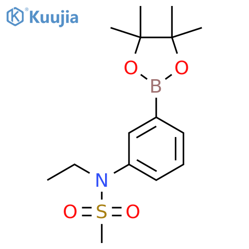N-ethyl-N-[3-(4,4,5,5-tetramethyl-1,3,2-dioxaborolan-2-yl)phenyl]methanesulfonamide structure