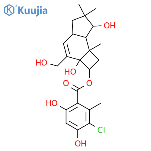 7-Protoilludene-1,5,6,14-tetrol; (1α,5β,6α)-form, 5-O-(3-Chloro-4,6-dihydroxy-2-methylbenzoyl) structure