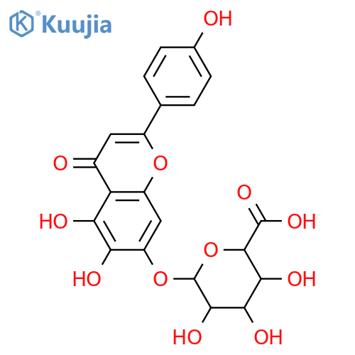 4',5,6,7-Tetrahydroxyflavone; 7-O-β-D-Galacturonopyranoside structure