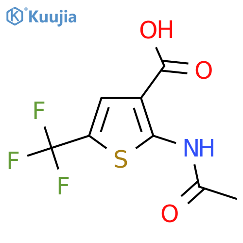 2-Acetamido-5-(trifluoromethyl)thiophene-3-carboxylic acid structure