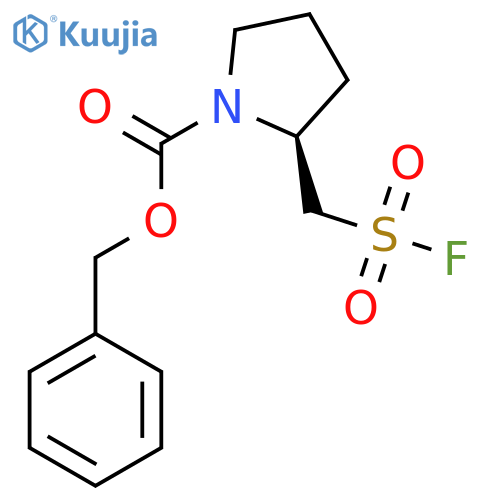 benzyl (2S)-2-[(fluorosulfonyl)methyl]pyrrolidine-1-carboxylate structure
