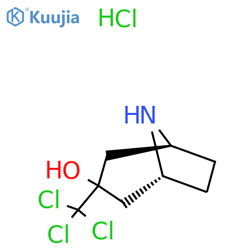 (1r,3s,5s)-3-(Trichloromethyl)-8-azabicyclo[3.2.1]octan-3-ol hydrochloride structure