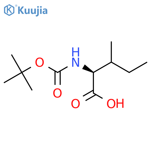 (2S)-2-{(tert-butoxy)carbonylamino}-3-methylpentanoic acid structure