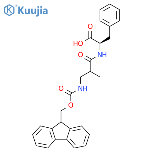 (2R)-2-3-({(9H-fluoren-9-yl)methoxycarbonyl}amino)-2-methylpropanamido-3-phenylpropanoic acid structure