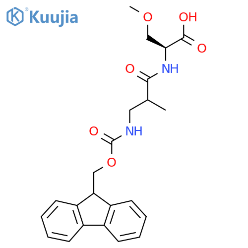 (2S)-2-3-({(9H-fluoren-9-yl)methoxycarbonyl}amino)-2-methylpropanamido-3-methoxypropanoic acid structure