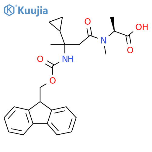 (2S)-2-3-cyclopropyl-3-({(9H-fluoren-9-yl)methoxycarbonyl}amino)-N-methylbutanamidopropanoic acid structure