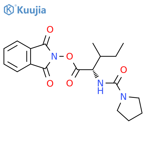 1,3-dioxo-2,3-dihydro-1H-isoindol-2-yl (2S)-3-methyl-2-[(pyrrolidine-1-carbonyl)amino]pentanoate structure