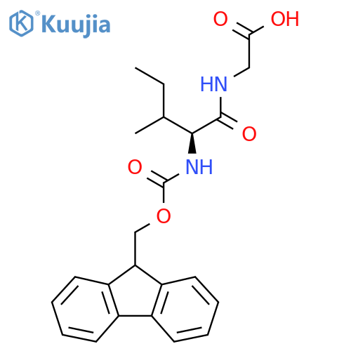 2-(2S)-2-({(9H-fluoren-9-yl)methoxycarbonyl}amino)-3-methylpentanamidoacetic acid structure