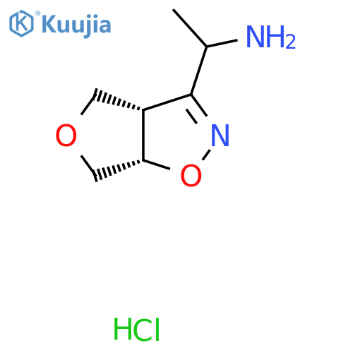 rac-1-[(3aR,6aR)-3aH,4H,6H,6aH-furo[3,4-d][1,2]oxazol-3-yl]ethan-1-amine hydrochloride structure