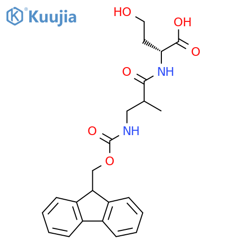 (2R)-2-3-({(9H-fluoren-9-yl)methoxycarbonyl}amino)-2-methylpropanamido-4-hydroxybutanoic acid structure