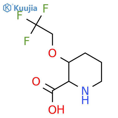 3-(2,2,2-trifluoroethoxy)piperidine-2-carboxylic acid, Mixture of diastereomers structure