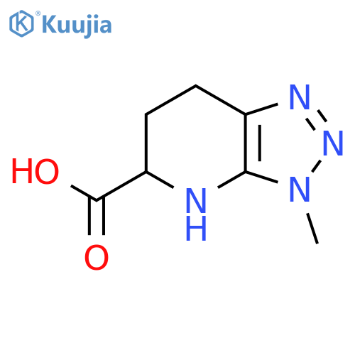3-methyl-3H,4H,5H,6H,7H-1,2,3triazolo4,5-bpyridine-5-carboxylic acid structure