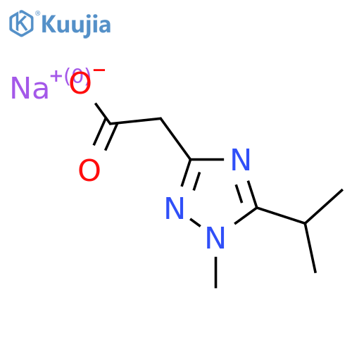 sodium 2-1-methyl-5-(propan-2-yl)-1H-1,2,4-triazol-3-ylacetate structure