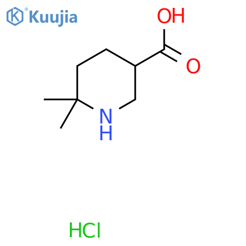 6,6-Dimethylpiperidine-3-carboxylic acid hcl structure