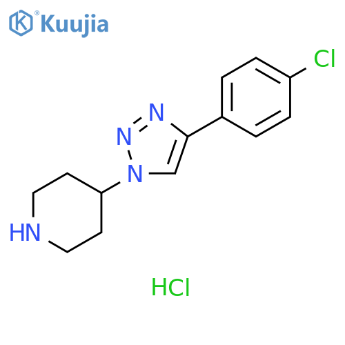 4-4-(4-chlorophenyl)-1H-1,2,3-triazol-1-ylpiperidine dihydrochloride structure