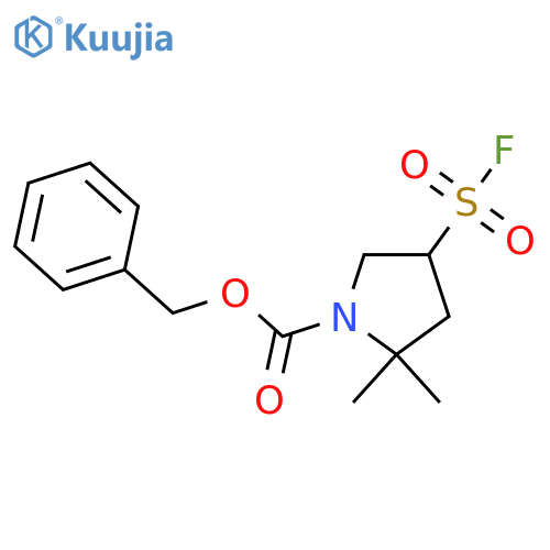 benzyl 4-(fluorosulfonyl)-2,2-dimethylpyrrolidine-1-carboxylate structure