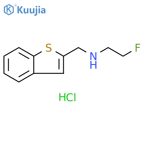 (1-benzothiophen-2-yl)methyl(2-fluoroethyl)amine hydrochloride structure