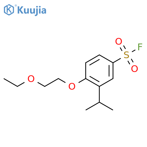 4-(2-Ethoxyethoxy)-3-(propan-2-yl)benzene-1-sulfonyl fluoride structure