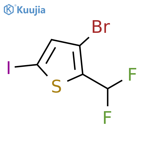 3-bromo-2-(difluoromethyl)-5-iodothiophene structure