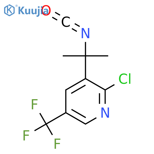 2-chloro-3-(2-isocyanatopropan-2-yl)-5-(trifluoromethyl)pyridine structure