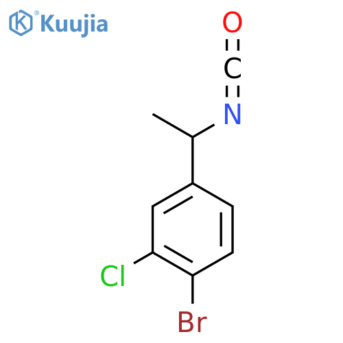 1-Bromo-2-chloro-4-(1-isocyanatoethyl)benzene structure