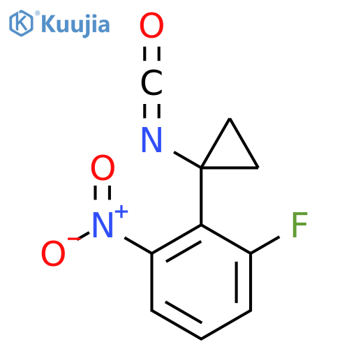 1-Fluoro-2-(1-isocyanatocyclopropyl)-3-nitrobenzene structure