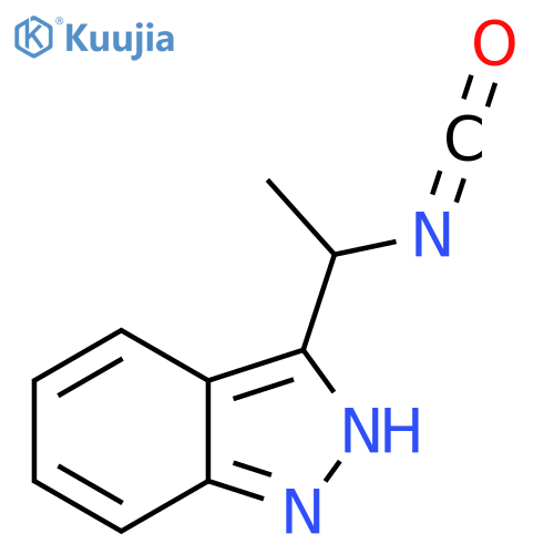 3-(1-isocyanatoethyl)-1H-indazole structure
