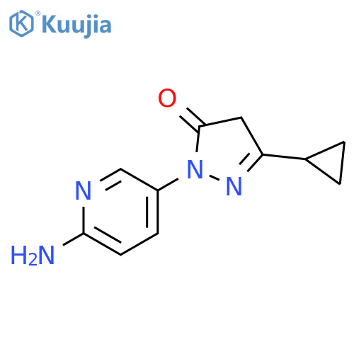 3H-Pyrazol-3-one, 2-(6-amino-3-pyridinyl)-5-cyclopropyl-2,4-dihydro- structure