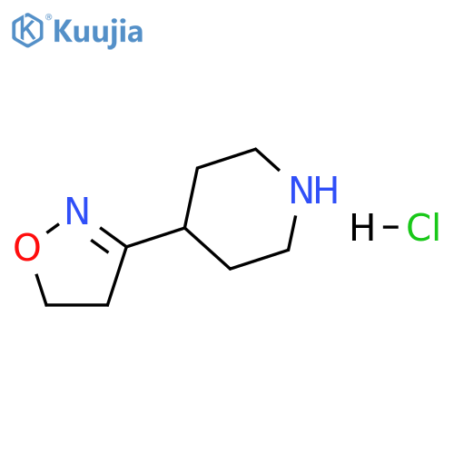 Piperidine, 4-(4,5-dihydro-3-isoxazolyl)-, hydrochloride (1:1) structure