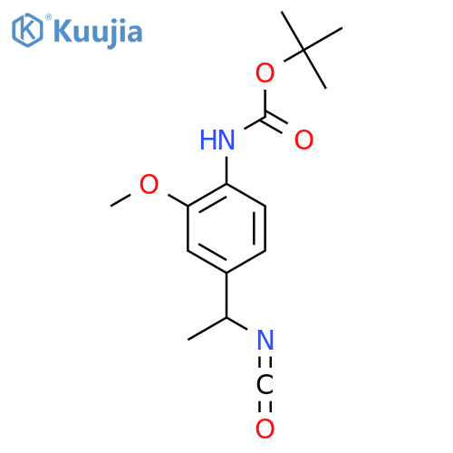 tert-butyl N-[4-(1-isocyanatoethyl)-2-methoxyphenyl]carbamate structure