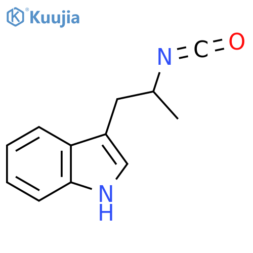 3-(2-isocyanatopropyl)-1H-indole structure