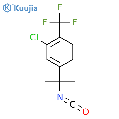 2-chloro-4-(2-isocyanatopropan-2-yl)-1-(trifluoromethyl)benzene structure