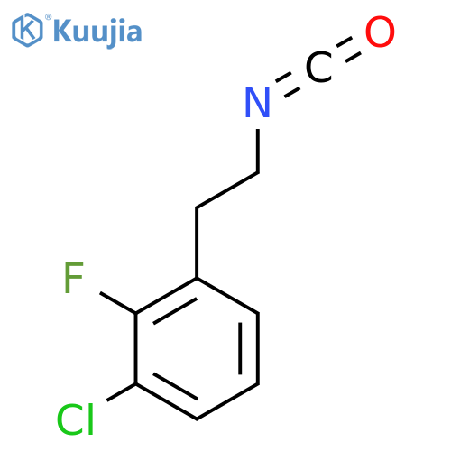 1-chloro-2-fluoro-3-(2-isocyanatoethyl)benzene structure