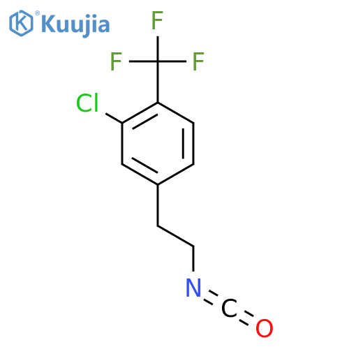 2-chloro-4-(2-isocyanatoethyl)-1-(trifluoromethyl)benzene structure