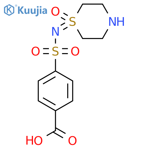 4-(1-oxo-1lambda6-thiomorpholin-1-ylidene)sulfamoylbenzoic acid structure