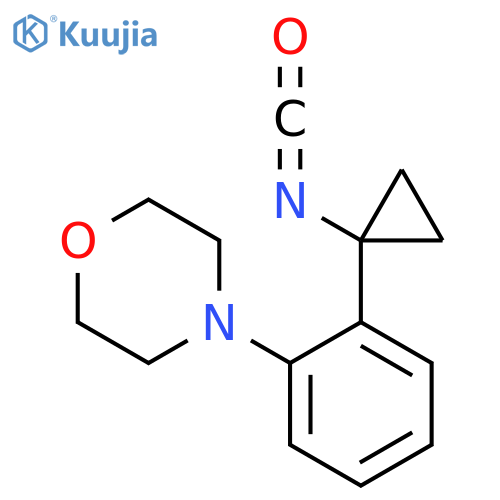 4-2-(1-isocyanatocyclopropyl)phenylmorpholine structure