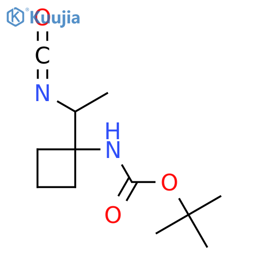 tert-butyl N-1-(1-isocyanatoethyl)cyclobutylcarbamate structure