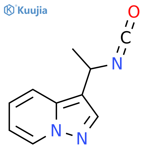 3-(1-isocyanatoethyl)pyrazolo1,5-apyridine structure