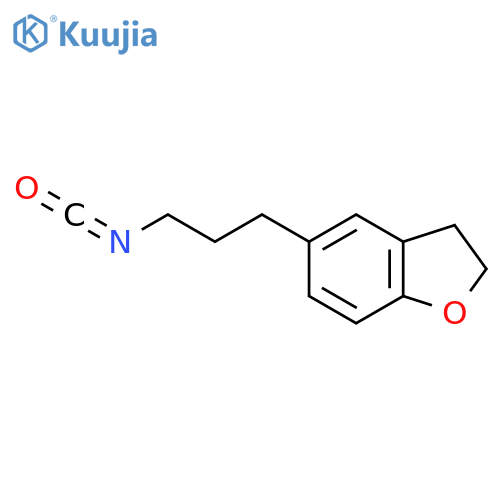 5-(3-isocyanatopropyl)-2,3-dihydro-1-benzofuran structure