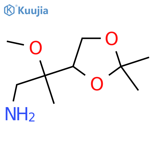 2-(2,2-dimethyl-1,3-dioxolan-4-yl)-2-methoxypropan-1-amine structure